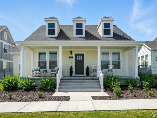6331 W Copper Hawk Dr, South Jordan, UT 84009 - view of front facade featuring a porch and roof with shingles
