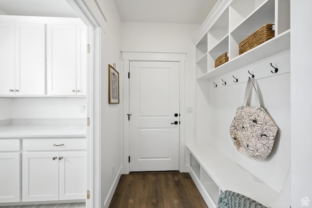 6331 W Copper Hawk Dr, South Jordan, UT 84009 - mudroom featuring dark wood-type flooring