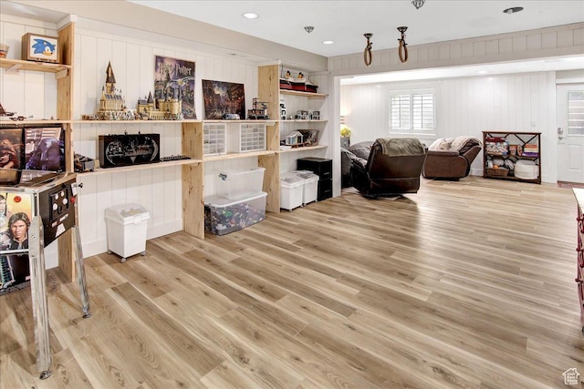 955 Mink Cir N, Salt Lake, UT 84054 - living room with wood finished floors and wooden walls