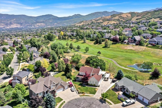 955 Mink Cir N, Salt Lake, UT 84054 - aerial view of residential area with a golf course and a water and mountain view