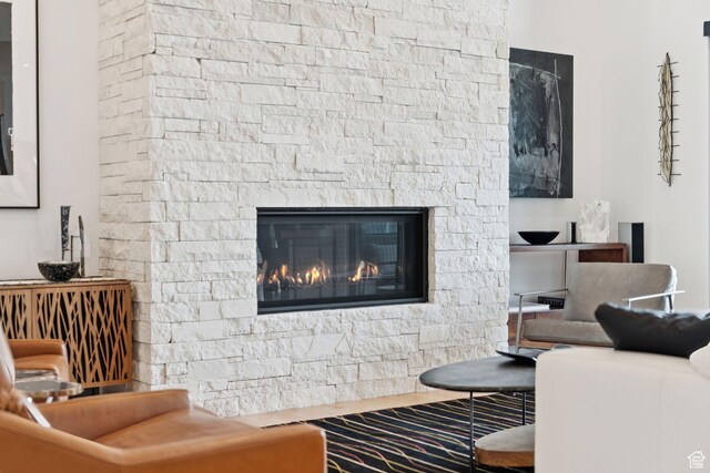 11515 N White Tail Ct, Hideout, UT 84036 - living room with a fireplace