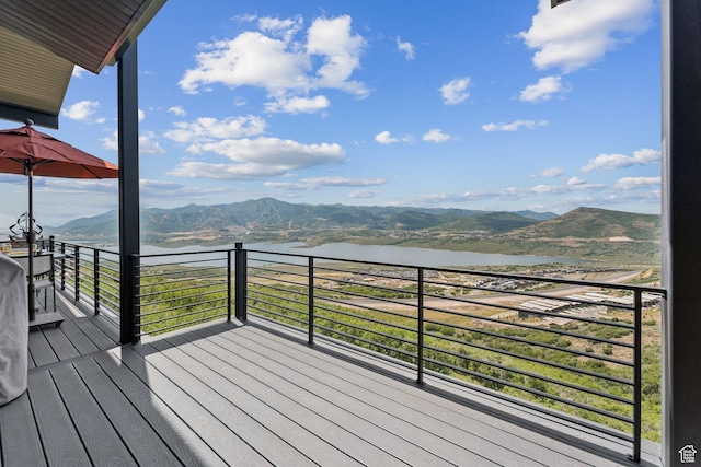 11515 N White Tail Ct, Hideout, UT 84036 - deck with a water and mountain view