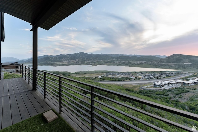 11515 N White Tail Ct, Hideout, UT 84036 - balcony with a water and mountain view