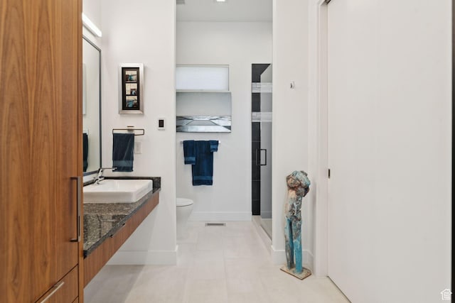 11515 N White Tail Ct, Hideout, UT 84036 - full bath featuring vanity, tile patterned floors, and a shower stall