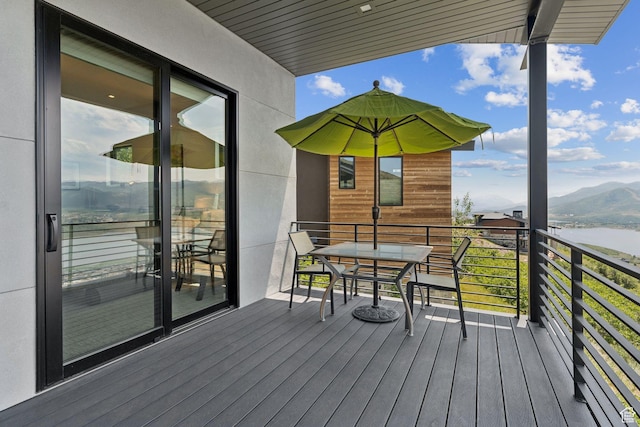 11515 N White Tail Ct, Hideout, UT 84036 - deck with a water and mountain view