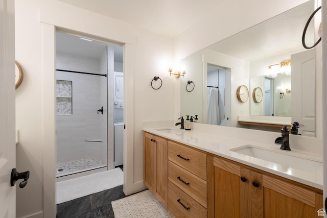 2071 S 500 E, Heber City, UT 84032 - full bathroom featuring a shower stall and double vanity