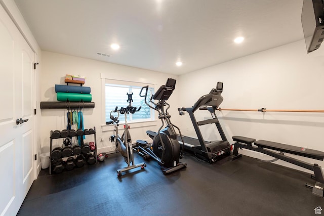 2071 S 500 E, Heber City, UT 84032 - exercise room featuring recessed lighting and baseboards