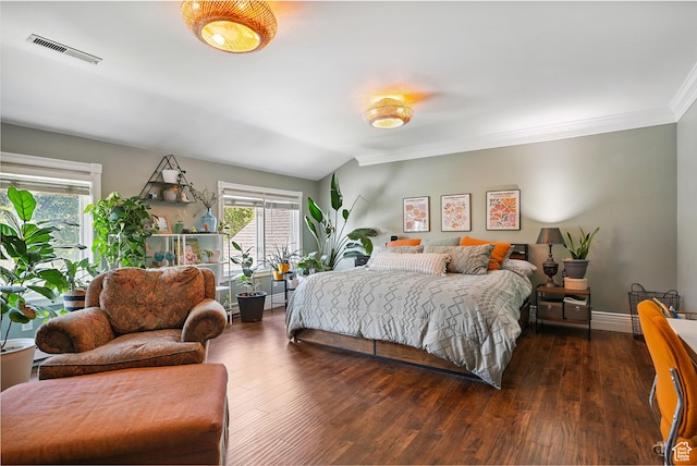 12671 S Somerdowns Ct, Draper, UT 84020 - bedroom featuring dark wood-style floors and ornamental molding