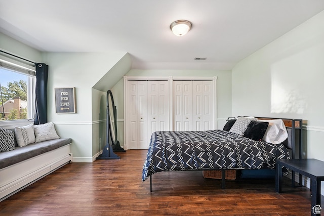 12671 S Somerdowns Ct, Draper, UT 84020 - bedroom featuring multiple closets and wood finished floors