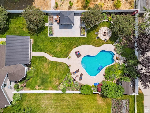 12671 S Somerdowns Ct, Draper, UT 84020 - drone / aerial view of a pool