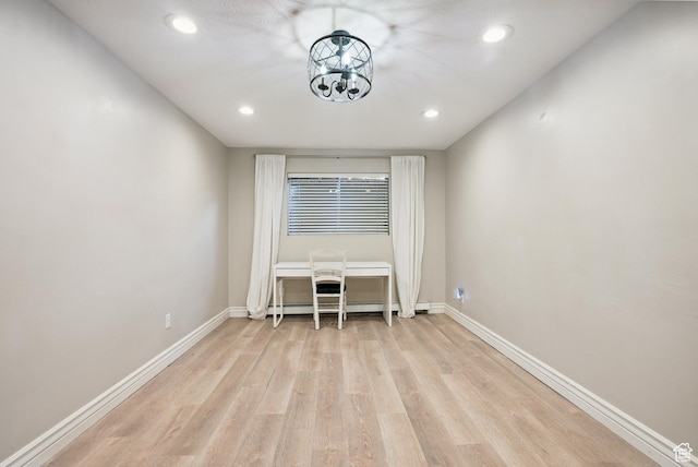 12671 S Somerdowns Ct, Draper, UT 84020 - spare room with light wood-style flooring, recessed lighting, and baseboard heating