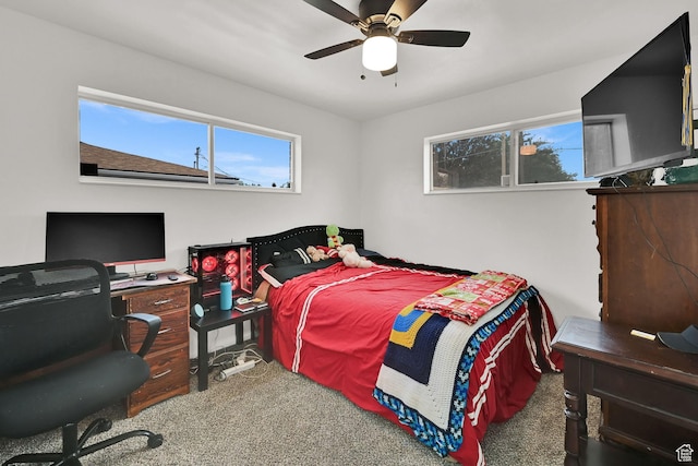 3347 S Rulon St W, Magna, UT 84044 - carpeted bedroom with an office area and ceiling fan