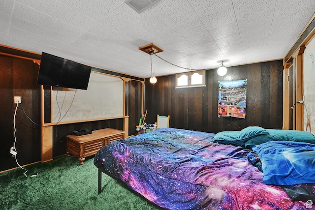 3347 S Rulon St W, Magna, UT 84044 - bedroom featuring carpet and wood walls