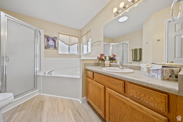 5149 W Village Wood Dr, West Valley City, UT 84120 - full bath with vanity, a shower stall, and a bath