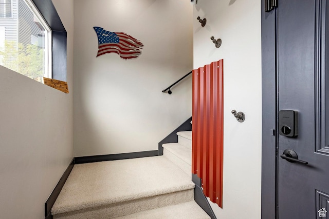 6627 Mountain Alder Way, Park City, UT 84098 - stairs with carpet flooring and baseboards