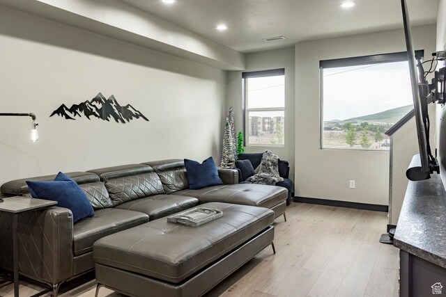 6627 Mountain Alder Way, Park City, UT 84098 - living room with recessed lighting and light wood-style flooring