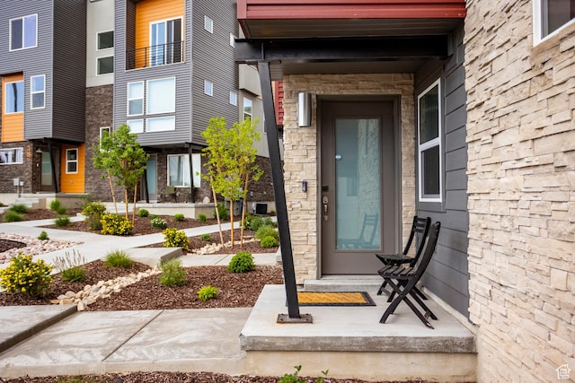 6627 Mountain Alder Way, Park City, UT 84098 - doorway to property featuring stone siding