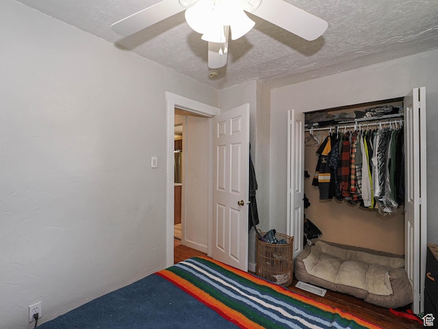 320 E Hollywood Ave S, Salt Lake City, UT 84115 - bedroom with a ceiling fan and a textured ceiling