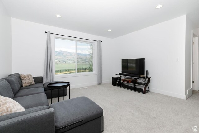 659 S Lakeside Dr, Franklin, ID 83237 - living room with carpet flooring and recessed lighting