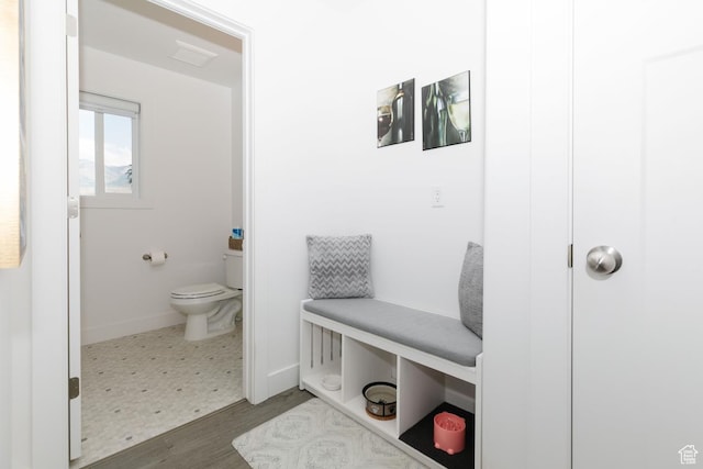 659 S Lakeside Dr, Franklin, ID 83237 - bathroom with toilet and wood finished floors