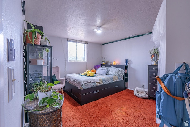 570 N 400 W, Logan, UT 84321 - carpeted bedroom with a textured ceiling