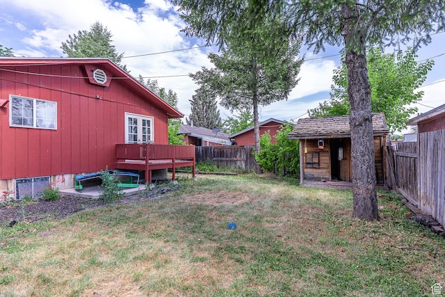 570 N 400 W, Logan, UT 84321 - fenced backyard featuring a shed and a wooden deck