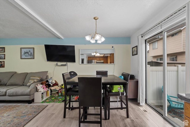 1124 S 1000 E Unit 3, Provo, UT 84606 - dining space with a chandelier, wood finished floors, and a textured ceiling