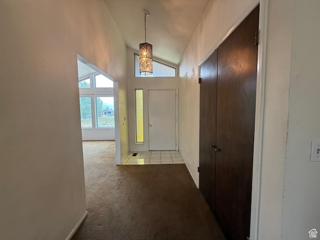 159 W 8800 S, Spanish Fork, UT 84660 - carpeted foyer entrance featuring lofted ceiling