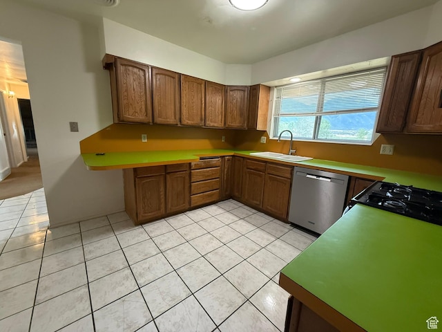 159 W 8800 S, Spanish Fork, UT 84660 - kitchen featuring dishwasher, light tile patterned floors, light countertops, and gas stove