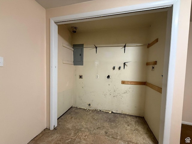 159 W 8800 S, Spanish Fork, UT 84660 - laundry room featuring electric dryer hookup, electric panel, and washer hookup