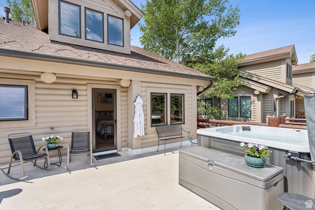 1955 Deer Valley Dr N Unit 302, Park City, UT 84060 - view of patio / terrace featuring a hot tub