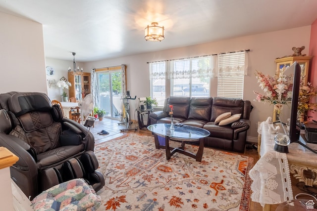 4091 W Juniper Hills Dr, South Jordan, UT 84095 - living room with a chandelier