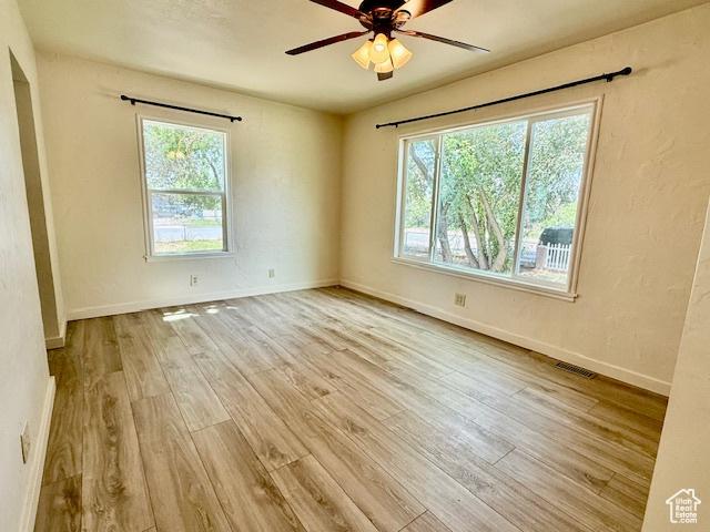 624 N 500 W, Vernal, UT 84078 - spare room with wood finished floors and ceiling fan