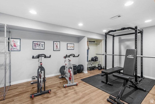 784 Lavina Dr, South Ogden, UT 84403 - exercise room with wood finished floors and recessed lighting