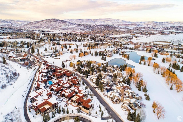 1825 Three Kings Dr Unit 3101, Park City, UT 84060 - snowy aerial view featuring a residential view and a mountain view