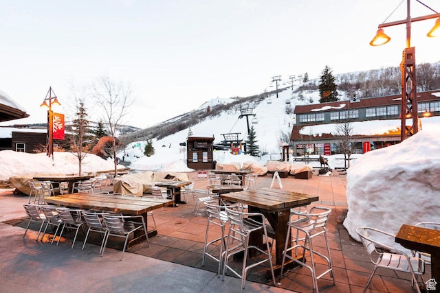 1825 Three Kings Dr Unit 3101, Park City, UT 84060 - snow covered patio with a patio area and a mountain view