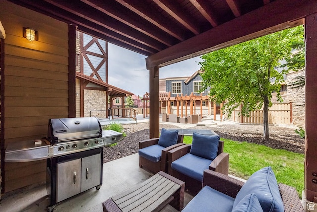 1825 Three Kings Dr Unit 3101, Park City, UT 84060 - fenced backyard featuring outdoor lounge area, a patio area, and area for grilling