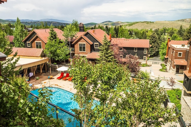 1825 Three Kings Dr Unit 3101, Park City, UT 84060 - view of pool with a mountain view and a patio area