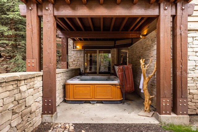 1825 Three Kings Dr Unit 3101, Park City, UT 84060 - view of patio / terrace with a hot tub