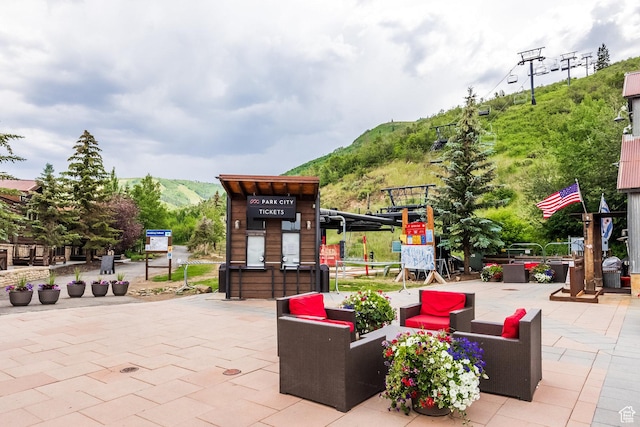 1825 Three Kings Dr Unit 3101, Park City, UT 84060 - view of patio / terrace featuring a mountain view