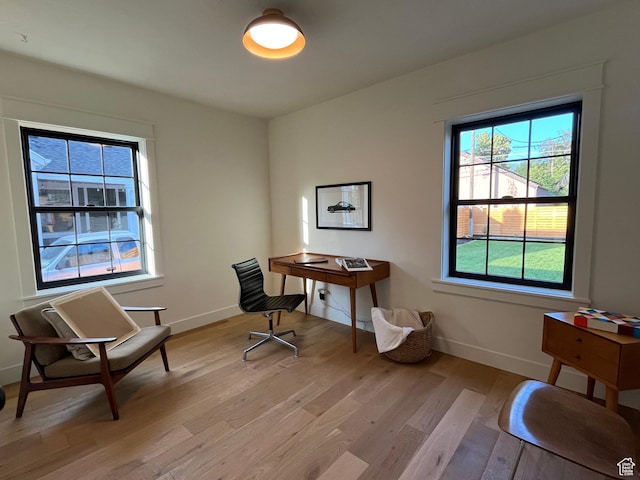 2487 S Beverly St E, Salt Lake City, UT 84106 - office space with baseboards and light wood-style floors
