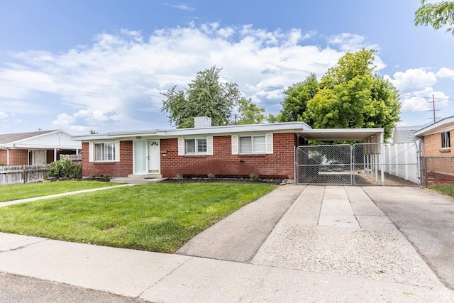 5655 S 700 W, Murray, UT 84123 - single story home featuring brick siding, driveway, and a chimney