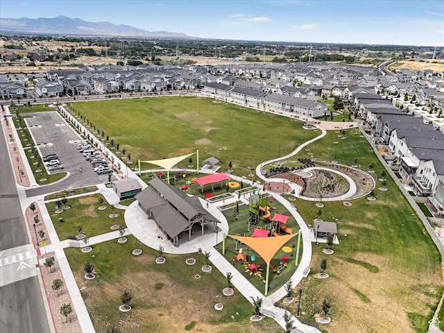 14735 S Asher Ln W, Bluffdale, UT 84065 - aerial view of residential area featuring a mountainous background
