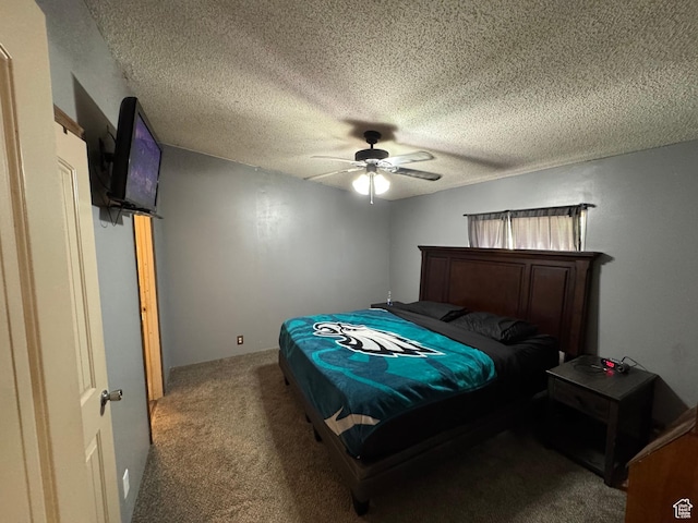 1082 W 650 S, Vernal, UT 84078 - bedroom featuring carpet floors, a ceiling fan, and a textured ceiling