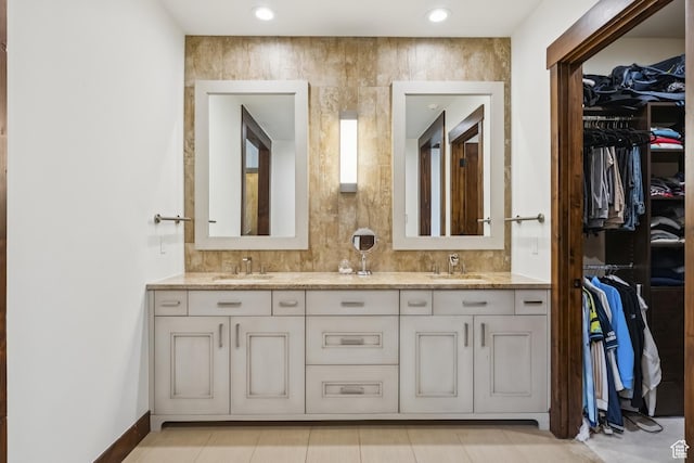 9079 Dye Cabins Dr, Park City, UT 84098 - bathroom with double vanity and a walk in closet