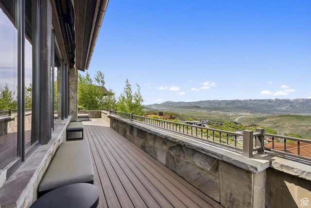 9079 Dye Cabins Dr, Park City, UT 84098 - wooden terrace with a mountain view