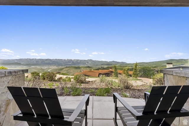 9079 Dye Cabins Dr, Park City, UT 84098 - view of patio with a mountain view