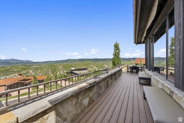 9079 Dye Cabins Dr, Park City, UT 84098 - wooden terrace with a mountain view