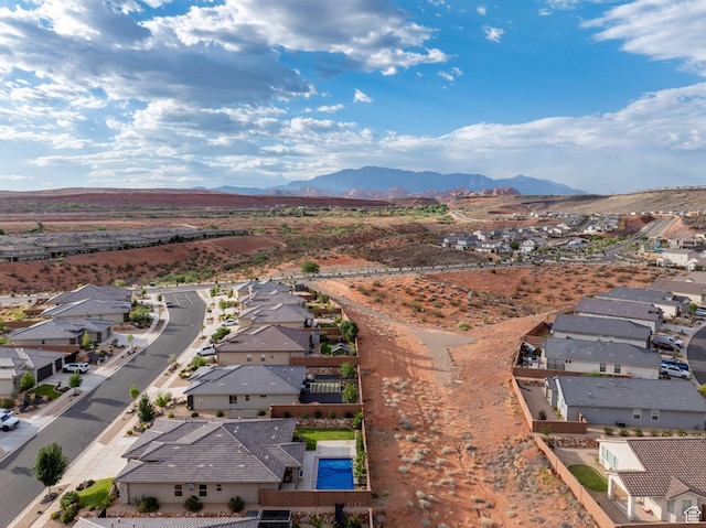 886 N Sandy Talus Dr, Washington, UT 84780 - aerial view of residential area featuring a mountainous background