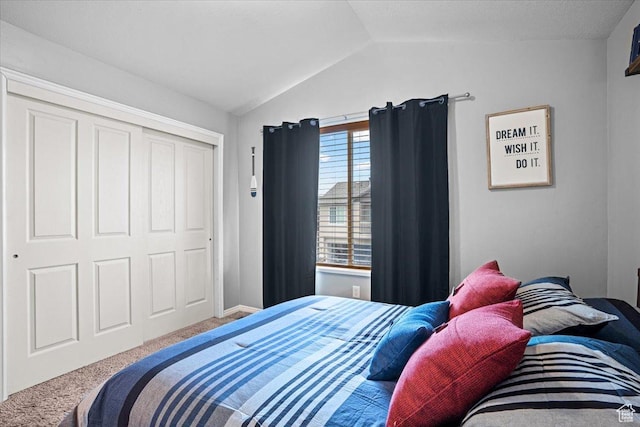 1049 W Allington Dr N, North Salt Lake, UT 84054 - carpeted bedroom with lofted ceiling and a closet